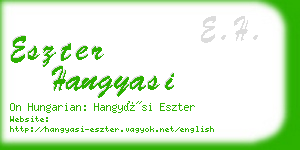 eszter hangyasi business card